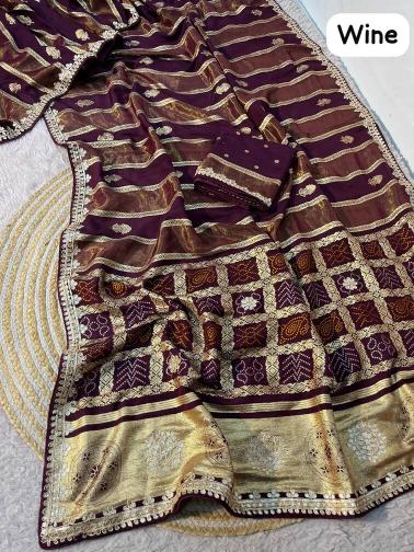 Vinayak bandej lagdi patta saree surat online